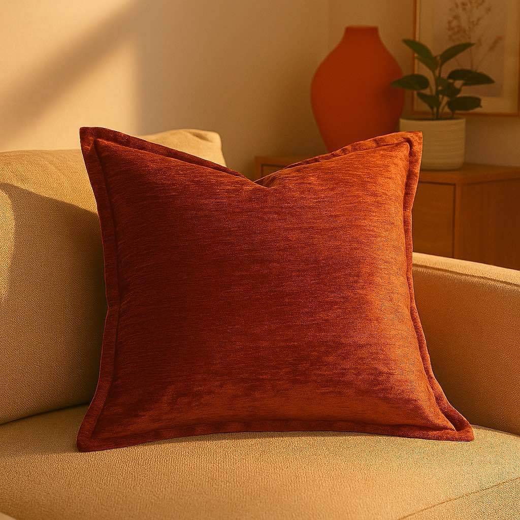 Rose Copper Velvet Throw Pillow With Plush Fill - Dreamtide - Omega Lifestyles