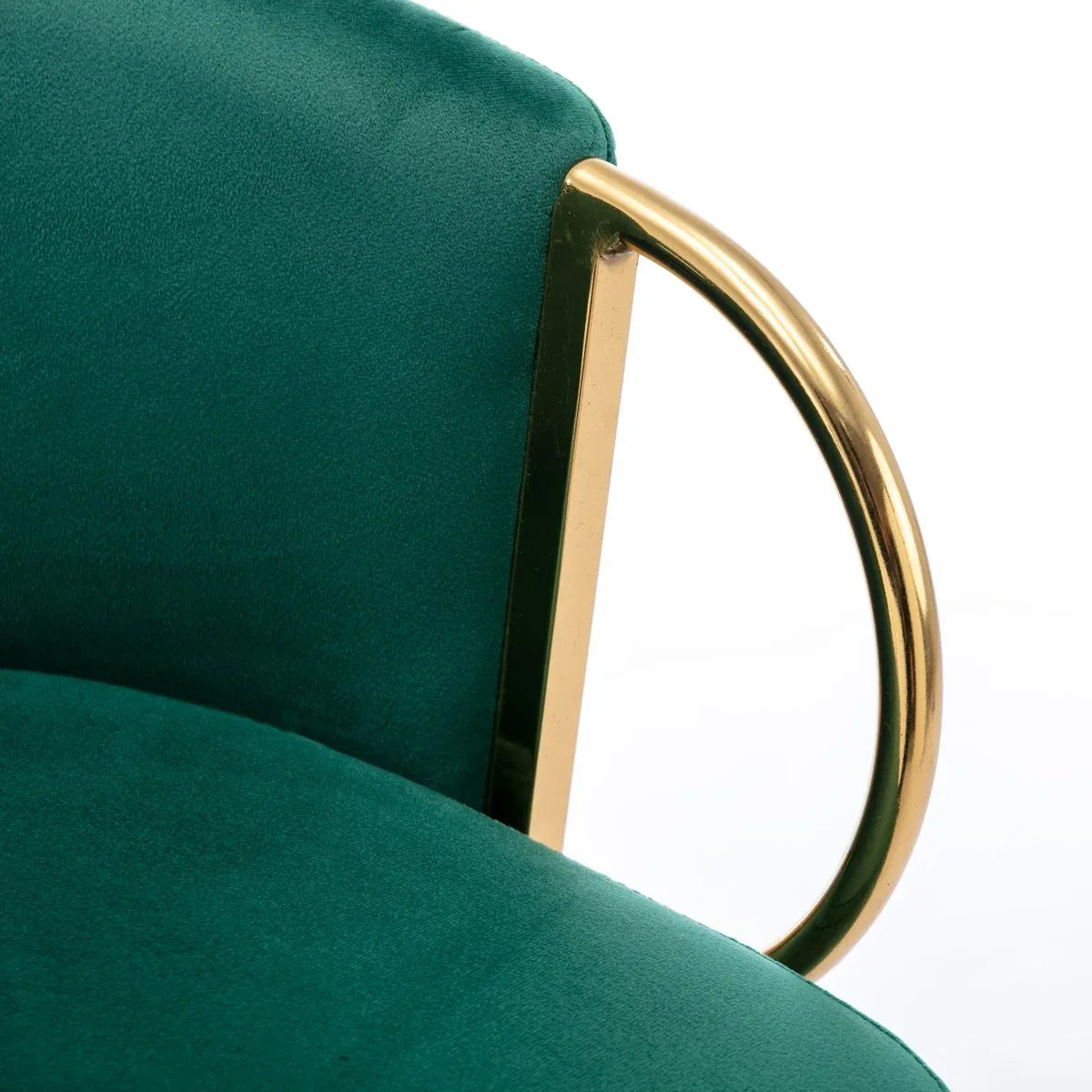 Set of 2 Green Velvet Fabric Foam Bar Stools - Omega Lifestyles