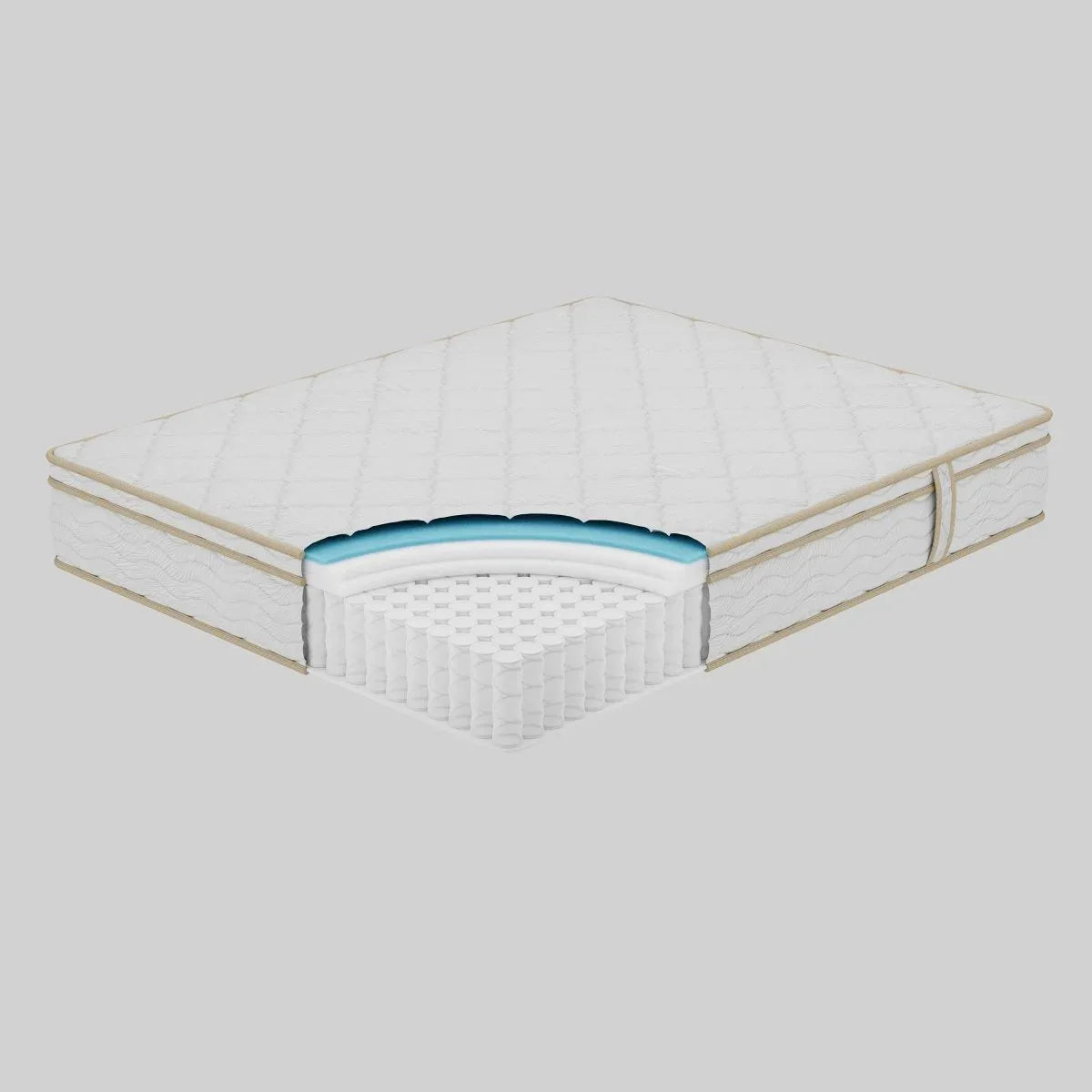 Soft 12-Inch Euro Top Hybrid Pocket Coil Queen Mattress - Omega Lifestyles