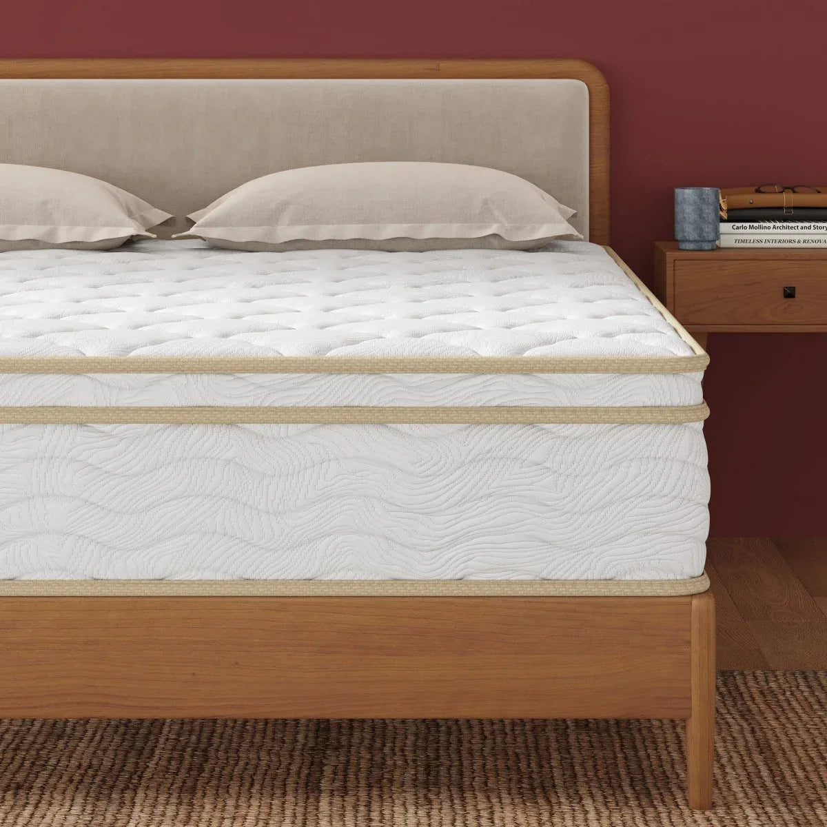 Soft 12-Inch Euro Top Hybrid Pocket Coil Queen Mattress - Omega Lifestyles