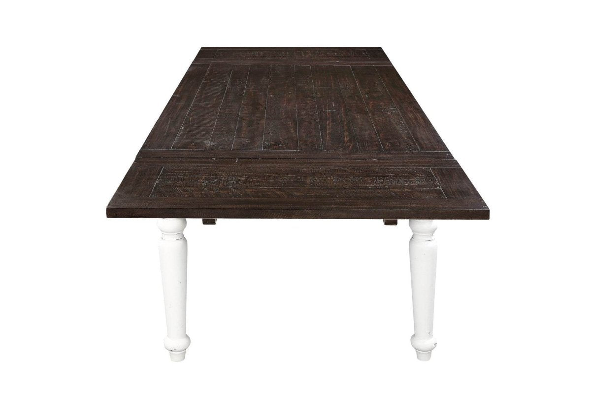 Solid Wood Brown And White Extendable Dining Table - Dreamtide - Omega Lifestyles
