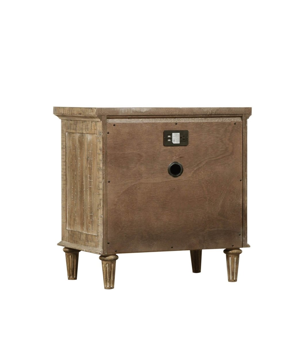 Solid Wood Taupe Rustic Casual 2 - Drawer Nightstand - Dreamtide - Omega Lifestyles