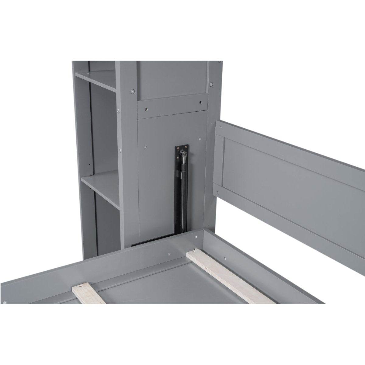 Space-Saving Queen Murphy Bed With Shelves And LED Lights - Sleep Galleria