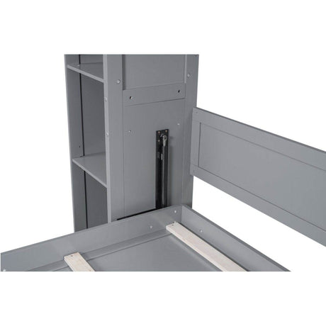 Space-Saving Queen Murphy Bed With Shelves And LED Lights - Sleep Galleria