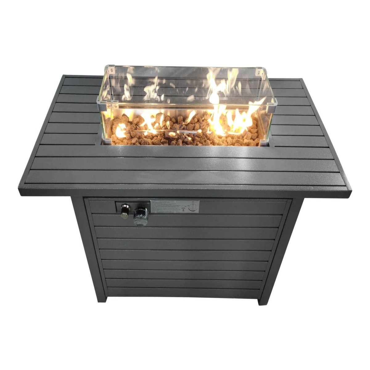 Steel Propane Outdoor Fire Pit Table With Heat - Resistant Finish - Dreamtide - Omega Lifestyles