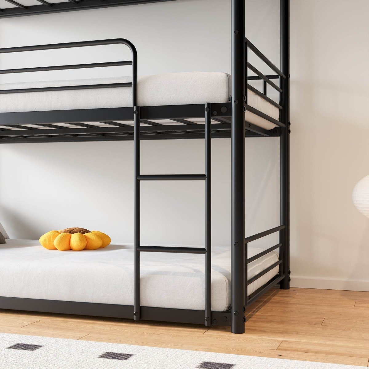 Triple Twin Metal Twin Size Bunk Bed Frame - Dreamtide - Omega Lifestyles