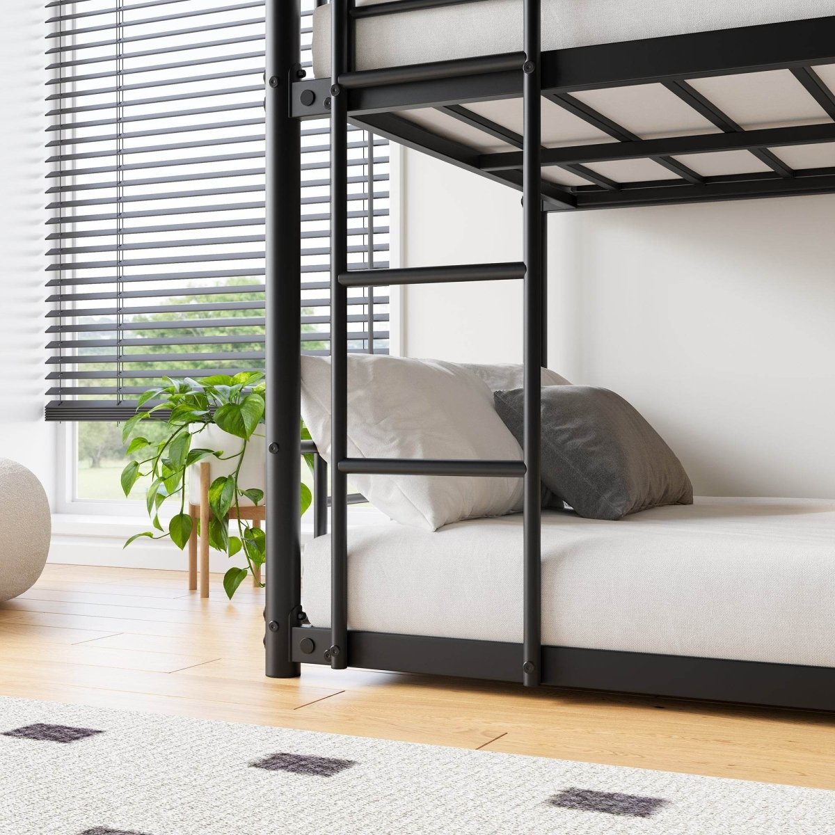 Triple Twin Metal Twin Size Bunk Bed Frame - Dreamtide - Omega Lifestyles