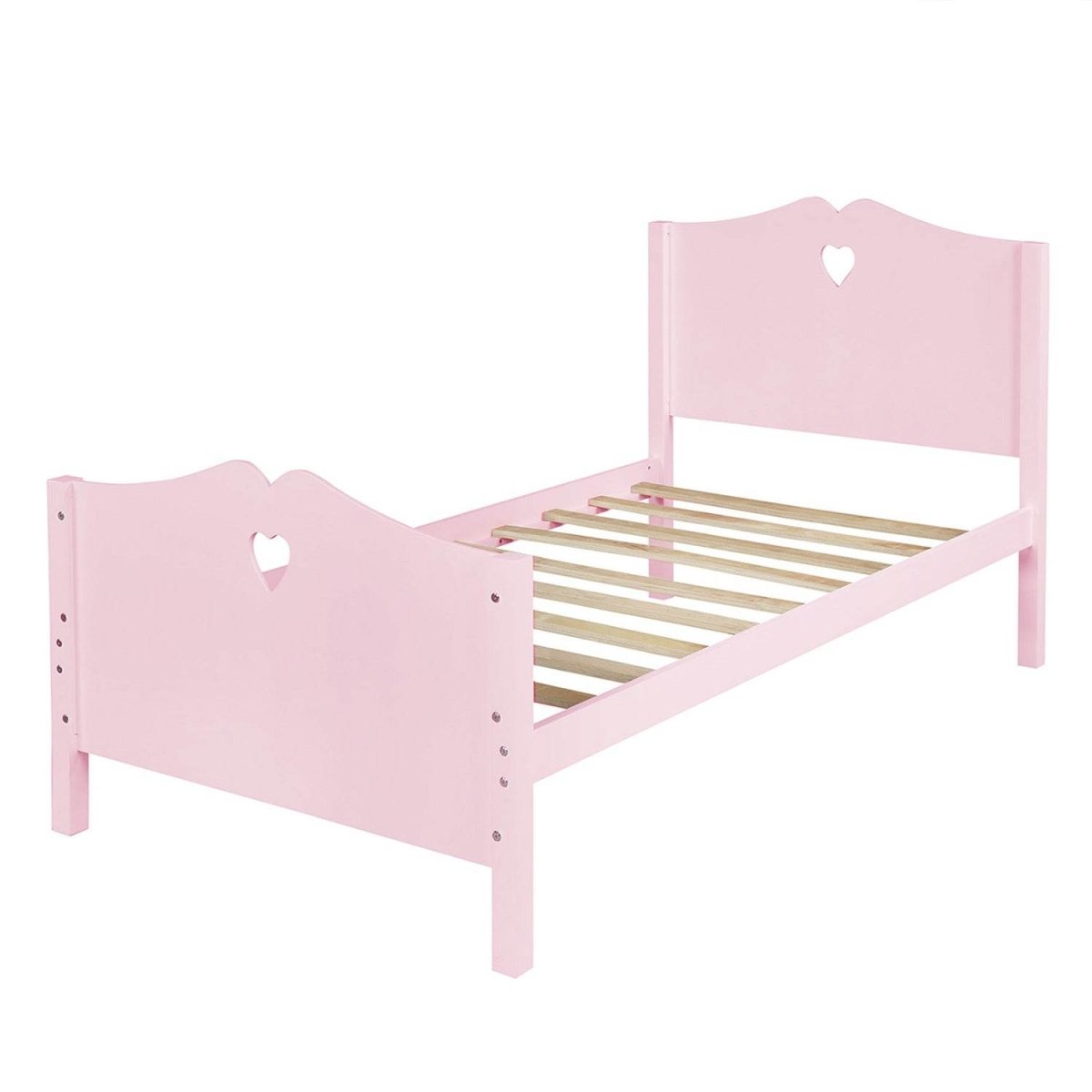 Twin Solid Wood Pink Platform Bed Frame - Dreamtide - Omega Lifestyles