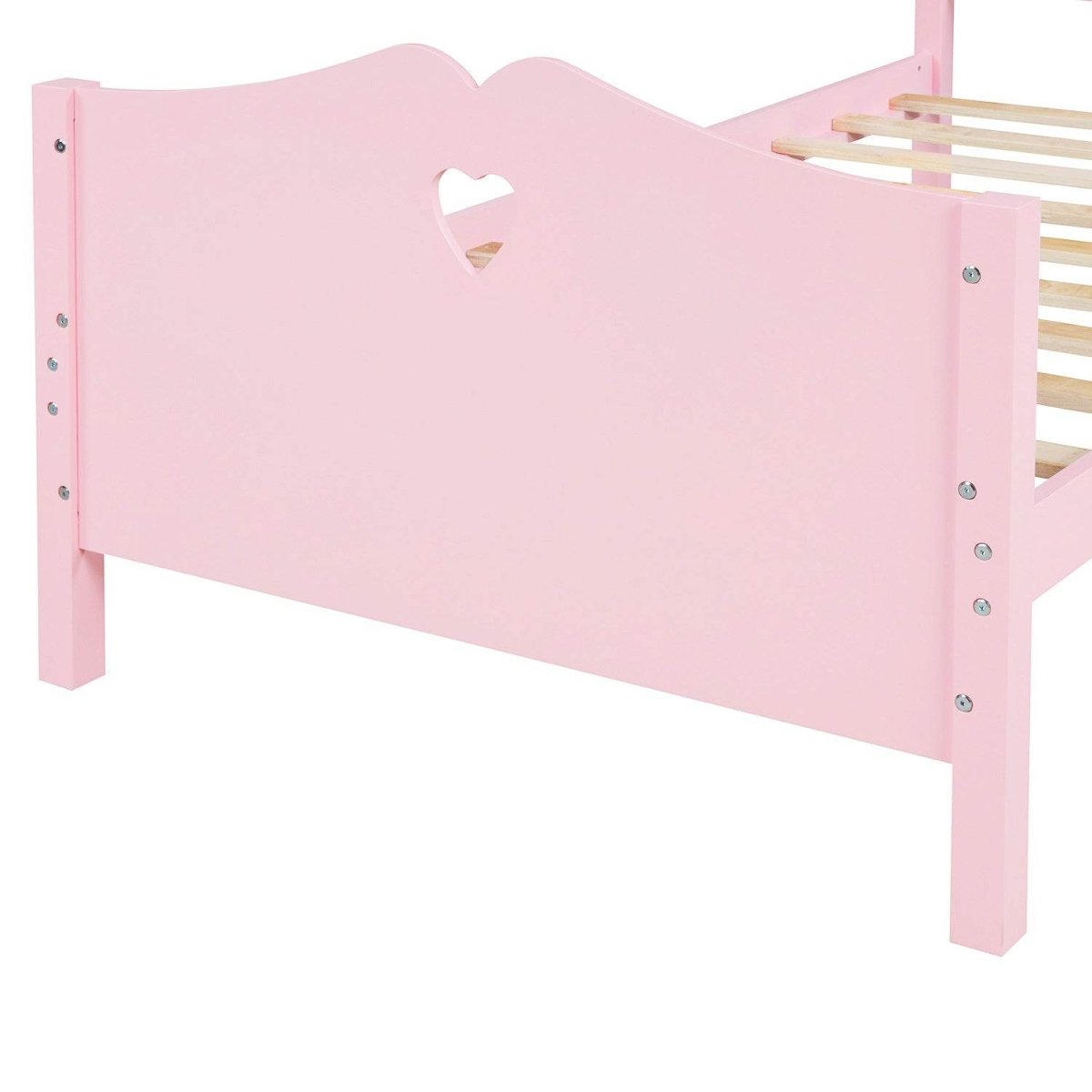 Twin Solid Wood Pink Platform Bed Frame - Dreamtide - Omega Lifestyles