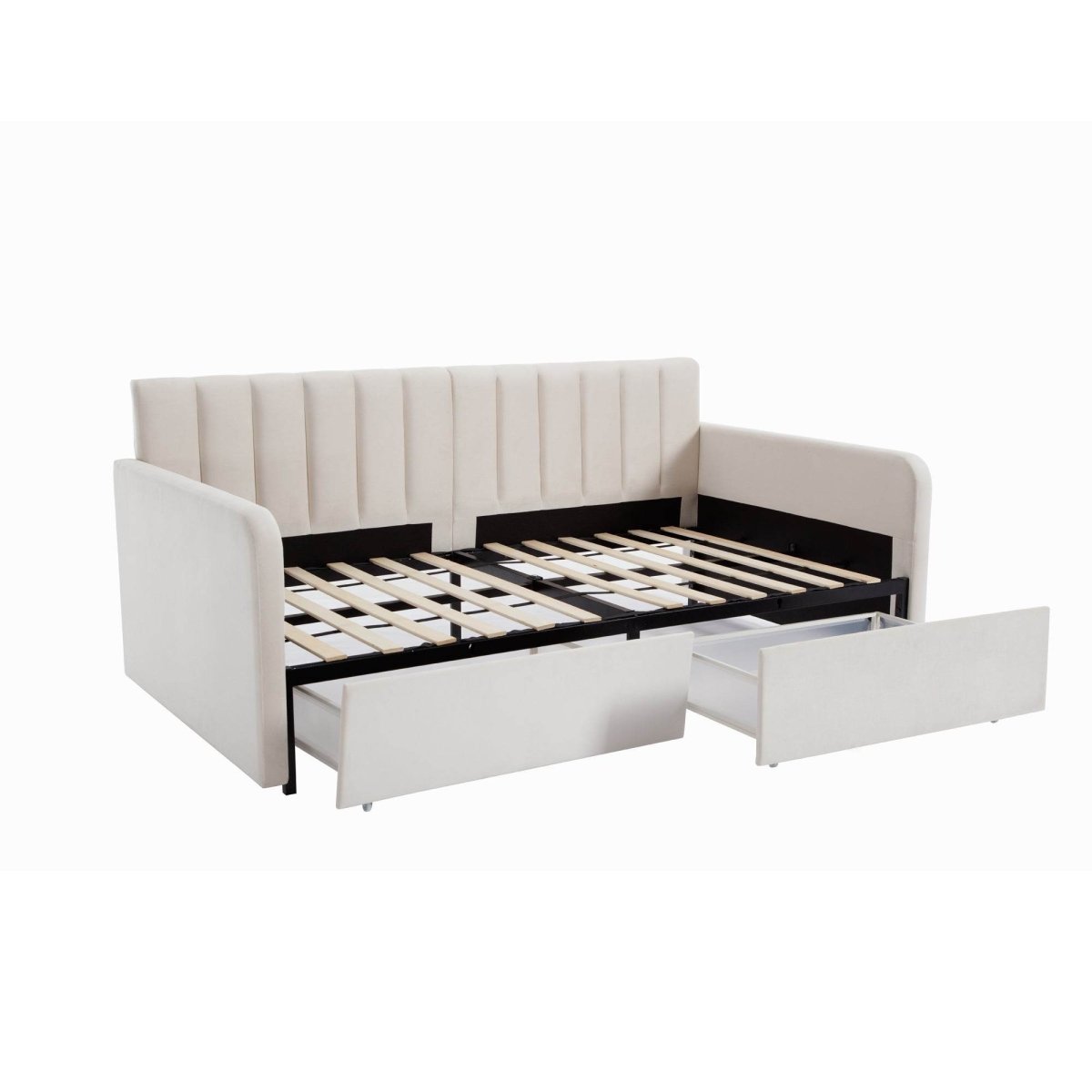 Twin Upholstered Daybed With Dust - Proof Storage Drawers - Dreamtide - Omega Lifestyles