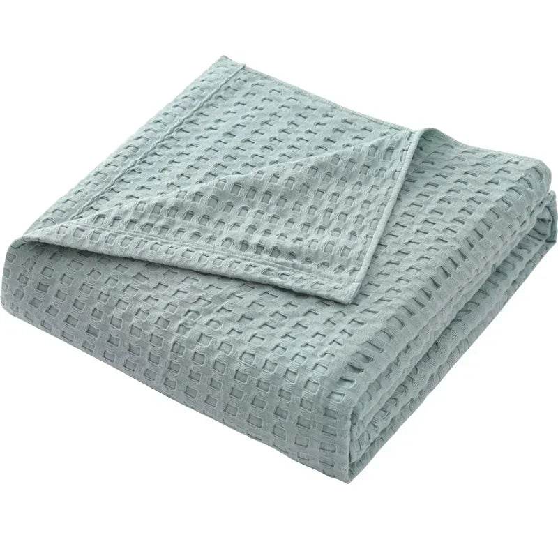 100% Cotton Summer Waffle Knit Breathable Blanket - Sleep Galleria