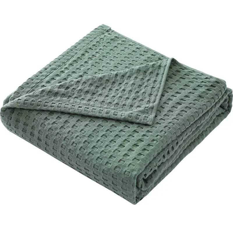 100% Cotton Summer Waffle Knit Breathable Blanket - Sleep Galleria