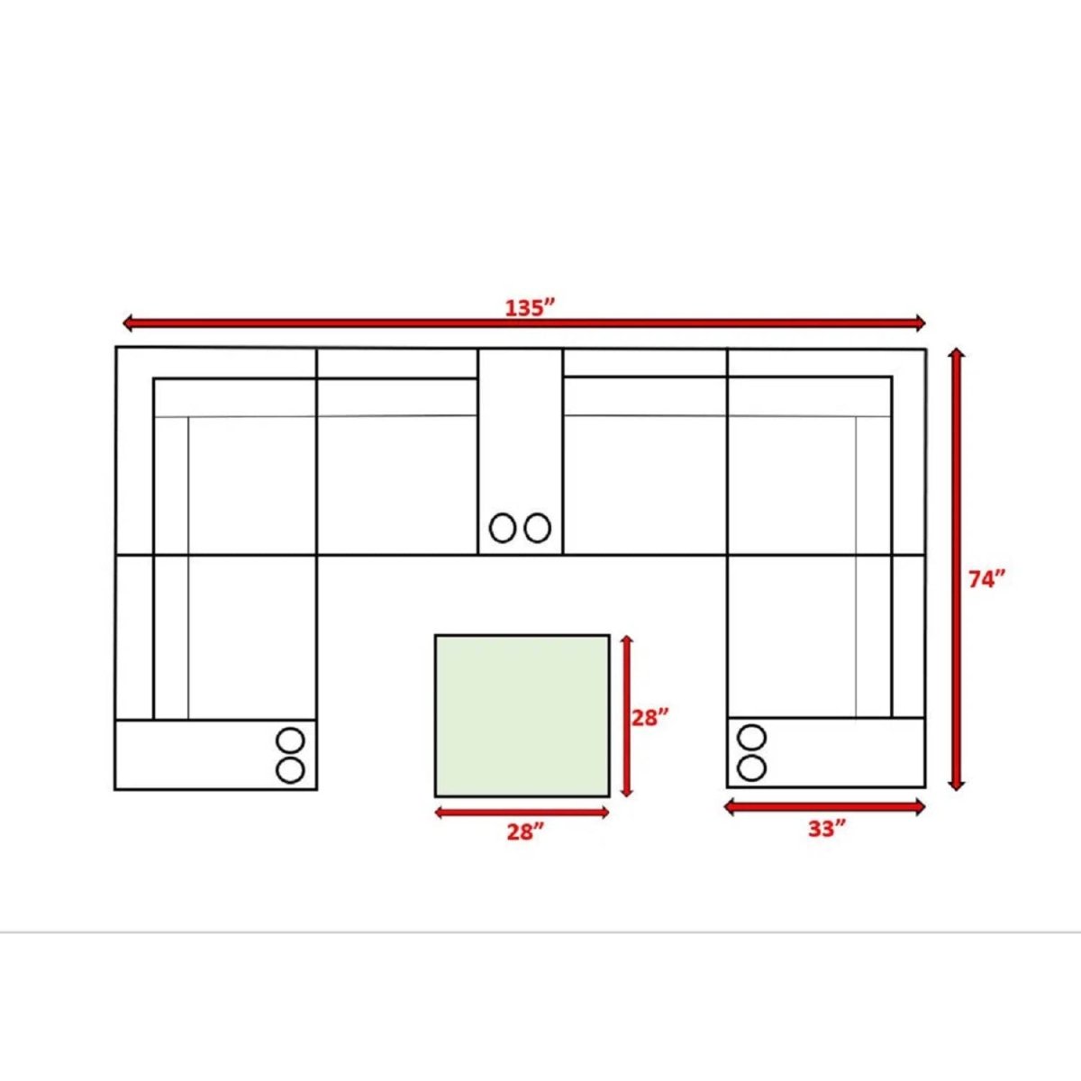 12 - Piece Fully Assembled Brown Wicker Sectional Seating Group - Driftwood - Omega Lifestyles