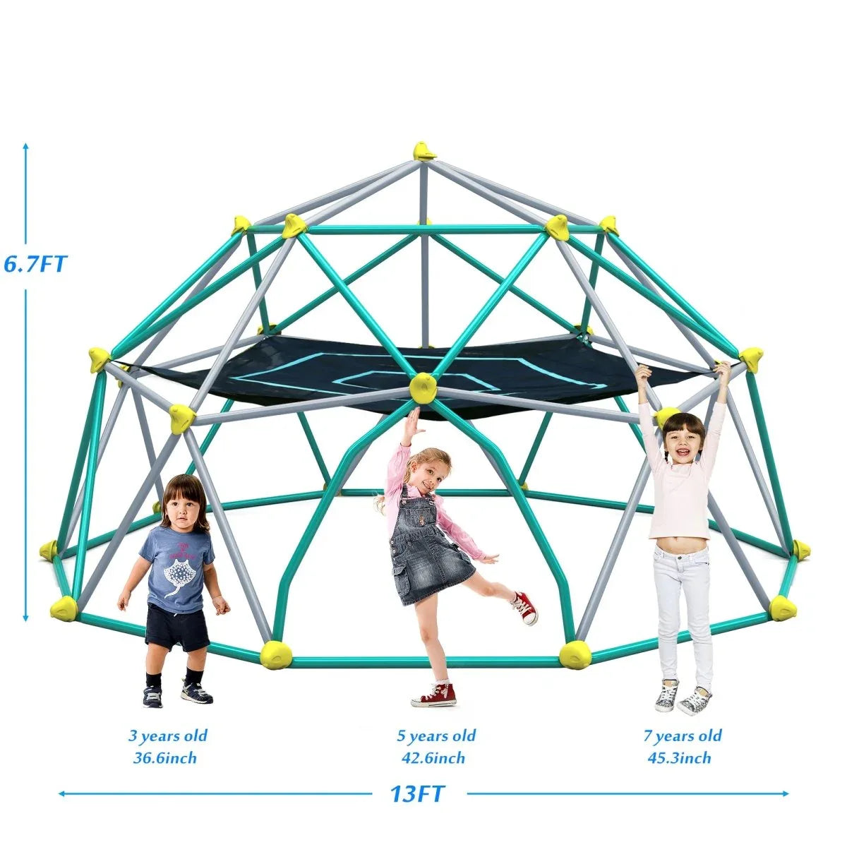 13-Inch Heavy-Duty Rust Resistant Kids Climbing Dome - Omega Lifestyles