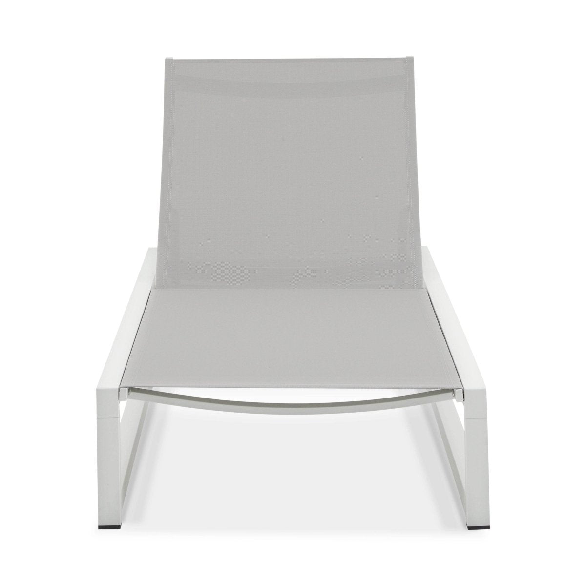 2 - Piece Adjustable Outdoor Aluminum Frame Textilene Chaise Lounge - Driftwood - Omega Lifestyles