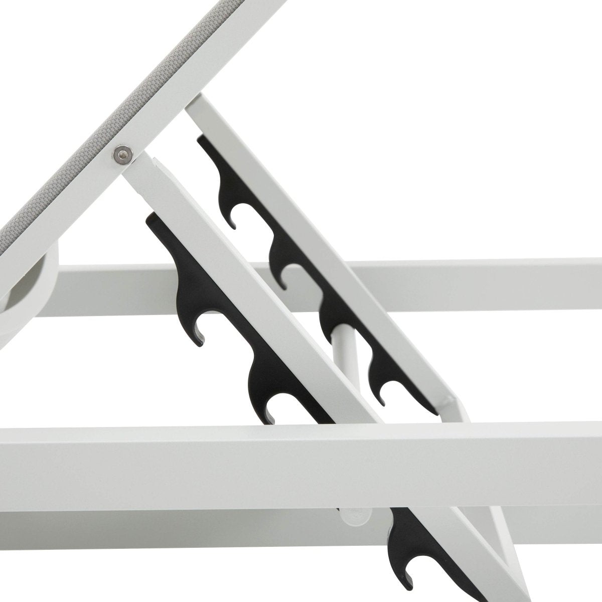 2 - Piece Adjustable Outdoor Aluminum Frame Textilene Chaise Lounge - Driftwood - Omega Lifestyles