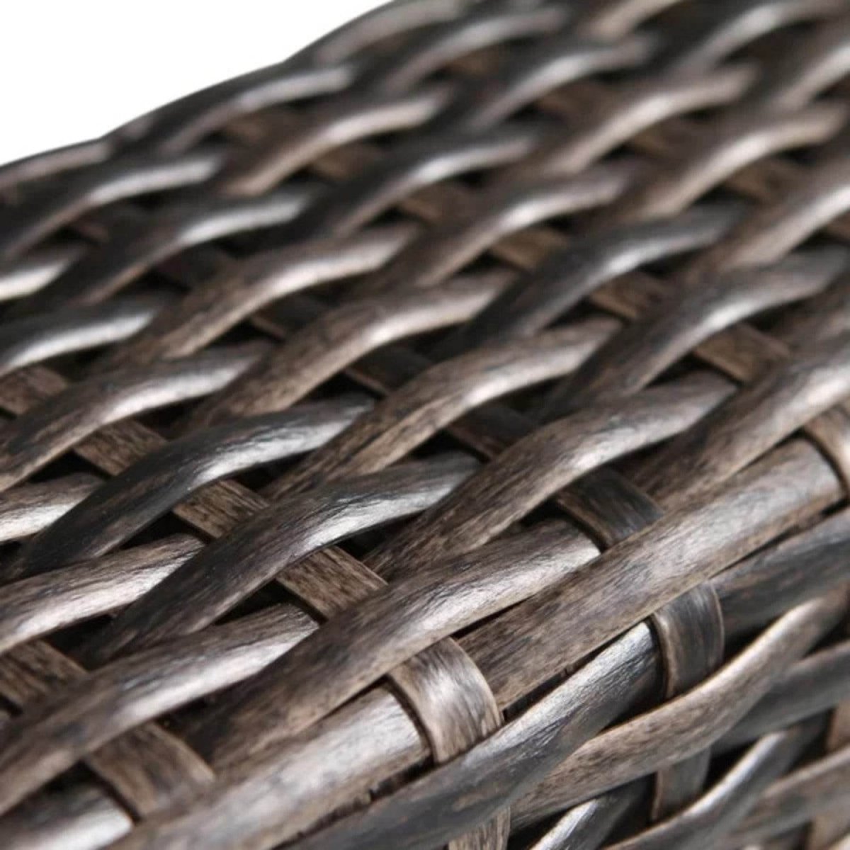 2 - Piece Minnesota Durable Aluminum HDPE Wicker Chair Set - Driftwood - Omega Lifestyles