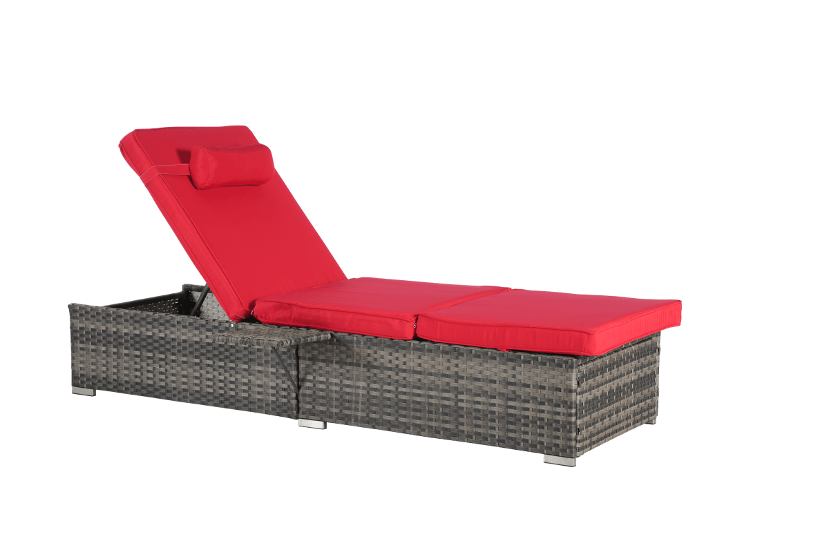 2-Piece Outdoor Rattan Chaise Lounge Chair Set - Omega Lifestyles