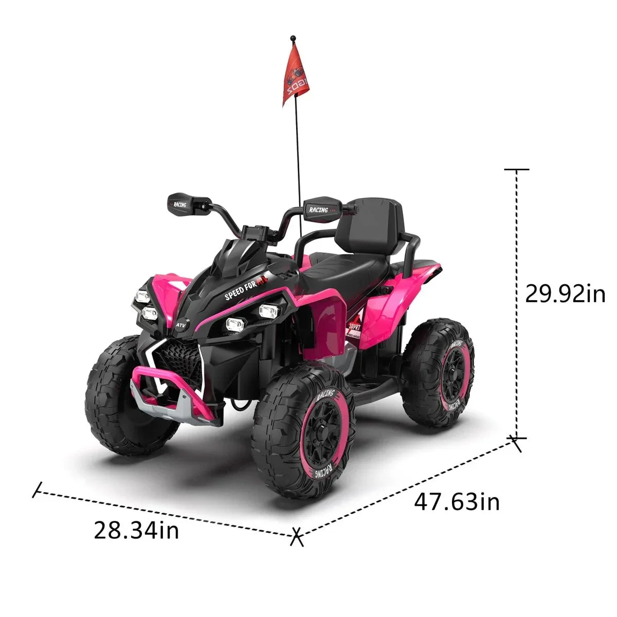 24V Kids Remote Control Electric Ride On ATV With Bluetooth - Omega Lifestyles
