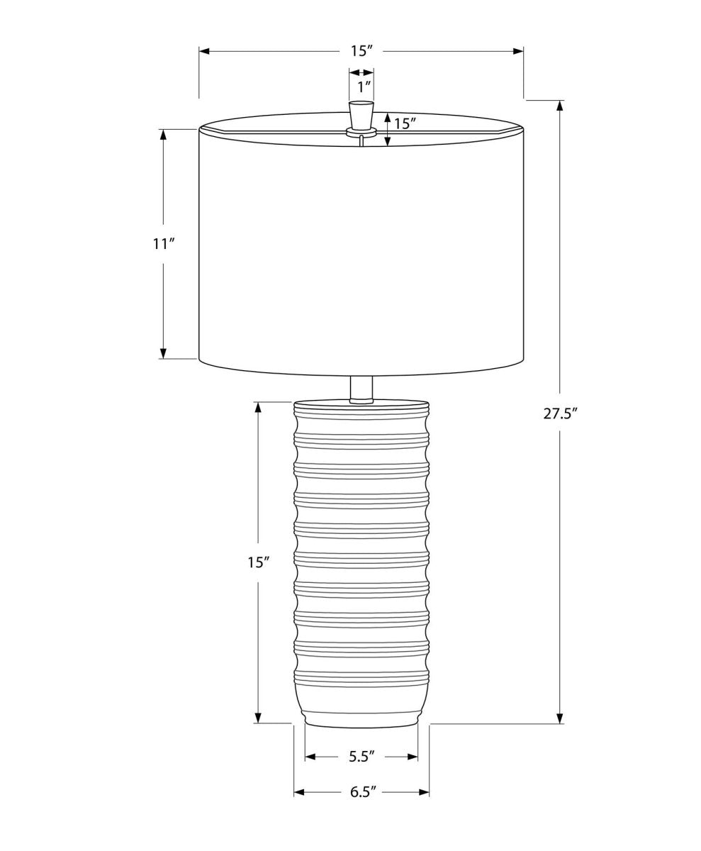 28-Inch Cream Resin Cylinder Table Lamp - Sleep Galleria