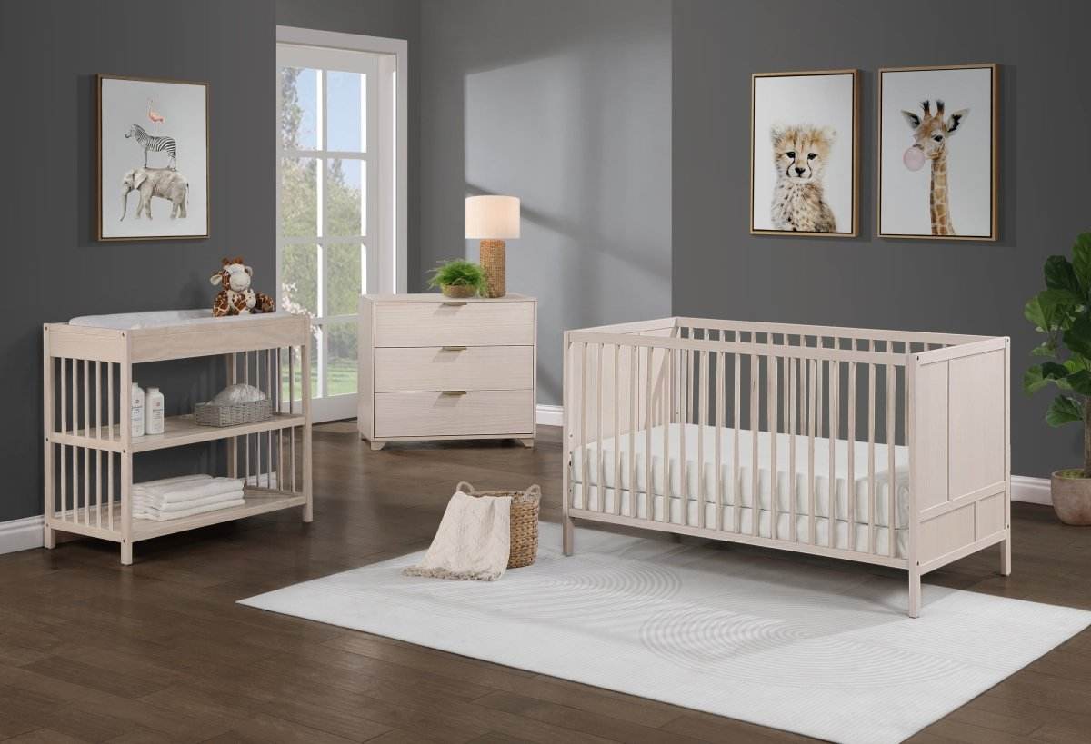 3-in-1 Convertible Solid Wood Baby Crib - Sleep Galleria