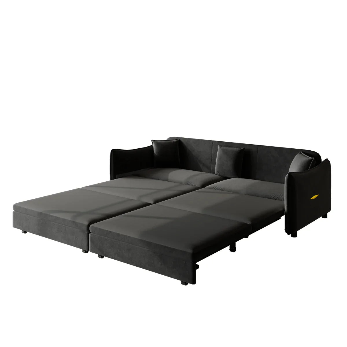 3-in-1 Convertible Velvet Sleeper Sofa Bed With Pillows - Omega Lifestyles