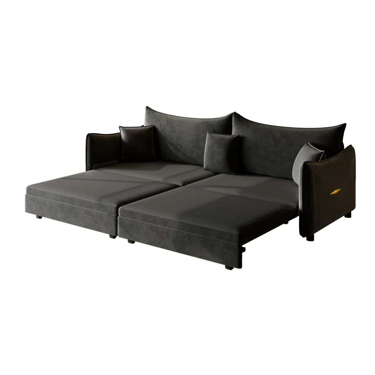 3-in-1 Convertible Velvet Sleeper Sofa Bed With Pillows - Omega Lifestyles