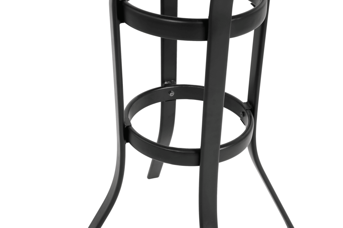 3 - Piece Outdoor Brown Steel Rattan Bar Stools Set - Driftwood - Omega Lifestyles