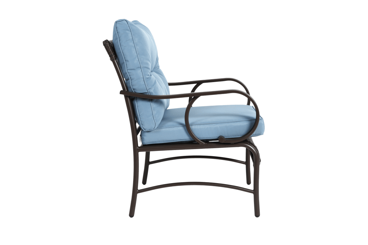 3 - Piece Outdoor Steel Frame Wicker Patio Furniture Set - Driftwood - Omega Lifestyles