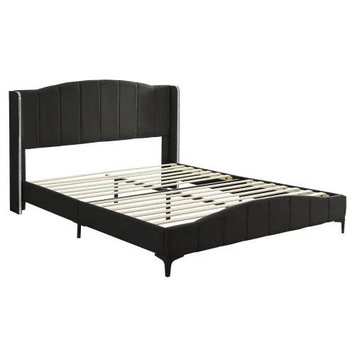 3-Piece PU Leather Upholstered Platform Bed Set - Omega Lifestyles