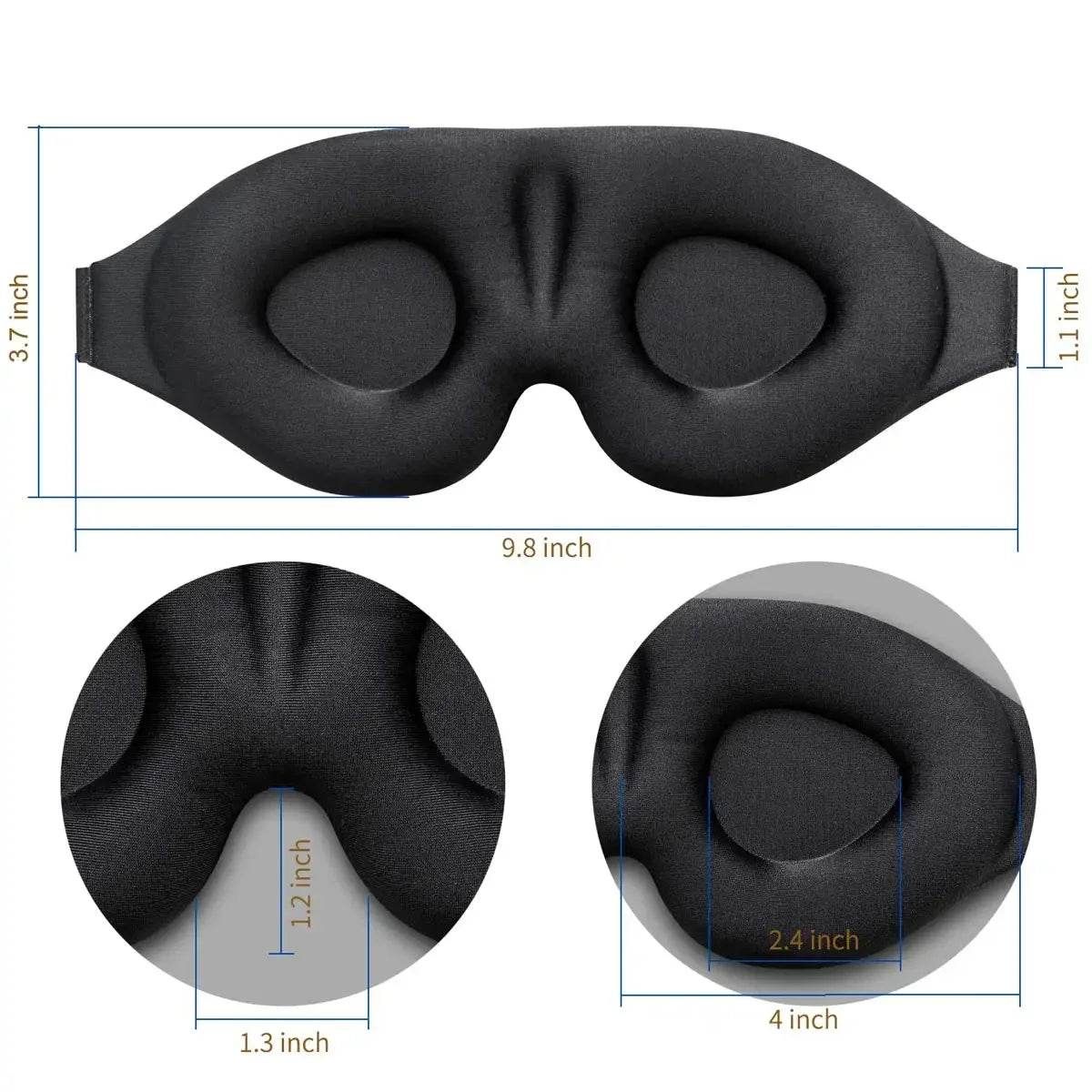3D Contoured Sleep Mask Blackout Eye Cover - Sleep Galleria