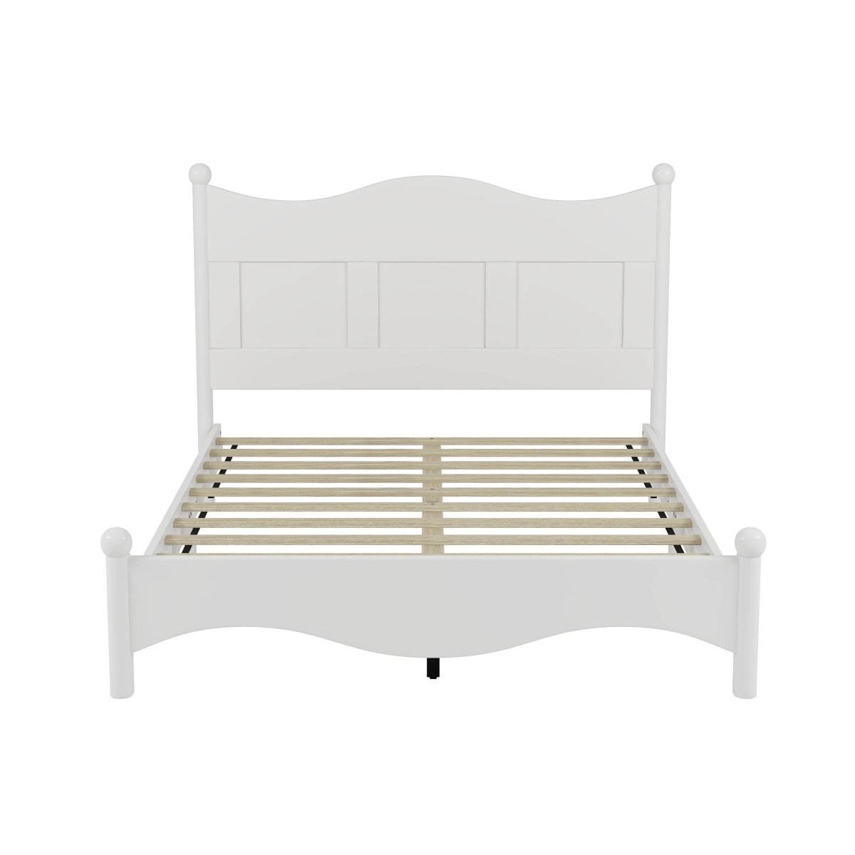 4-Piece Retro Style White Wood Bedroom Set - Omega Lifestyles