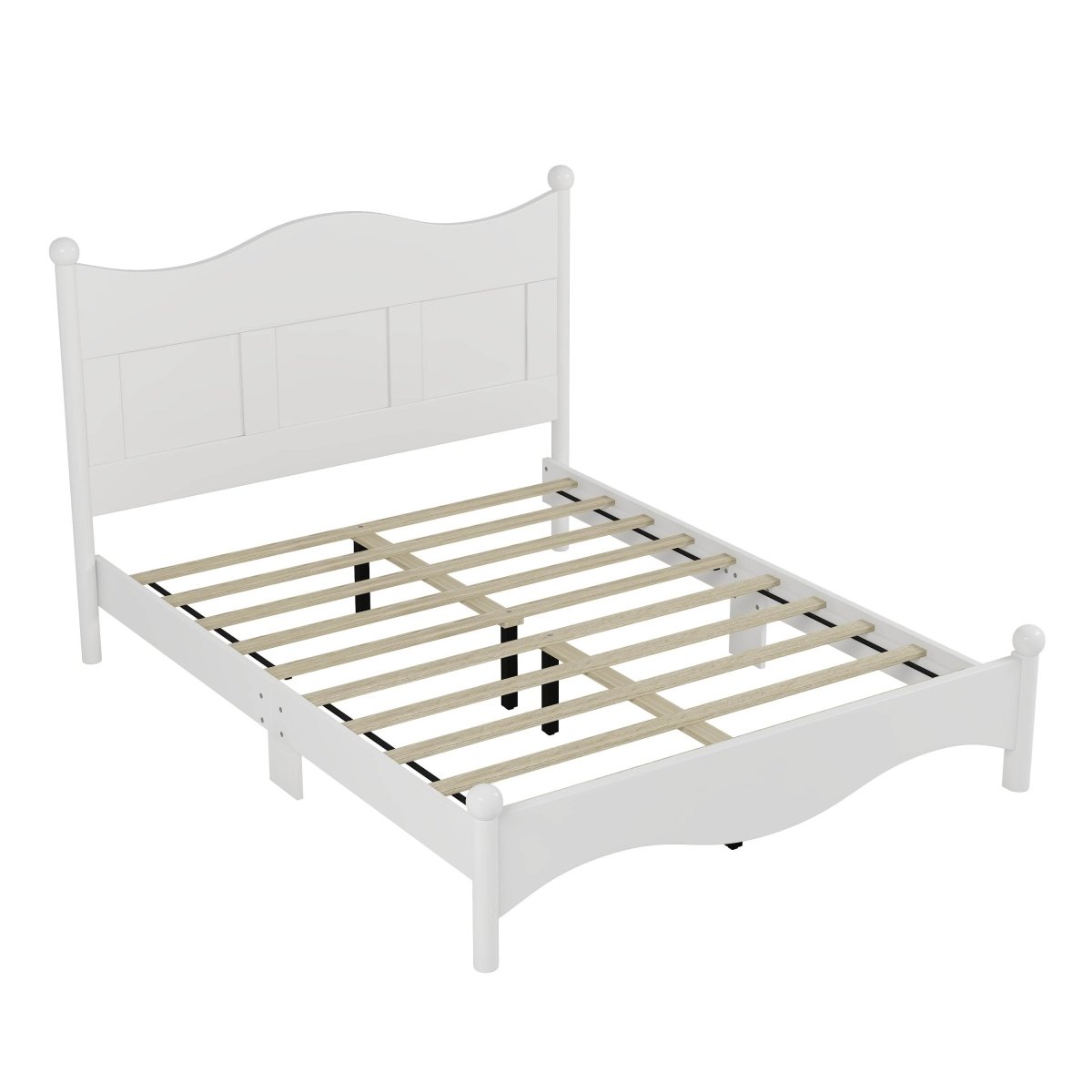 4-Piece Retro Style White Wood Bedroom Set - Omega Lifestyles