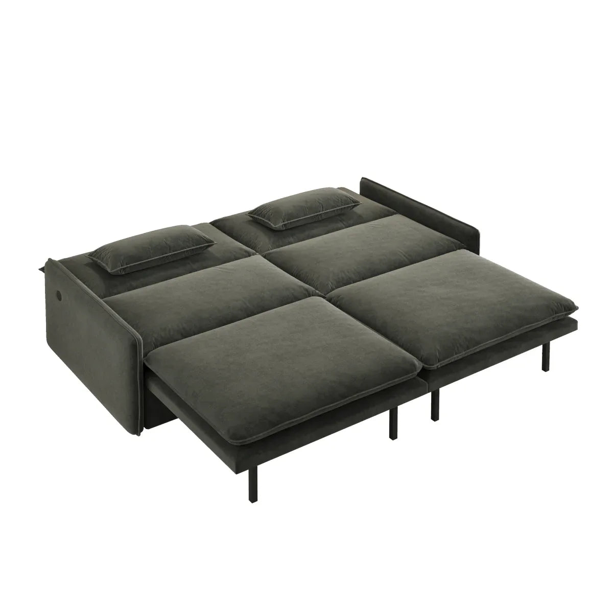 4-Seat Convertible Sleeper Sofa Bed With Storage USB Port - Omega Lifestyles
