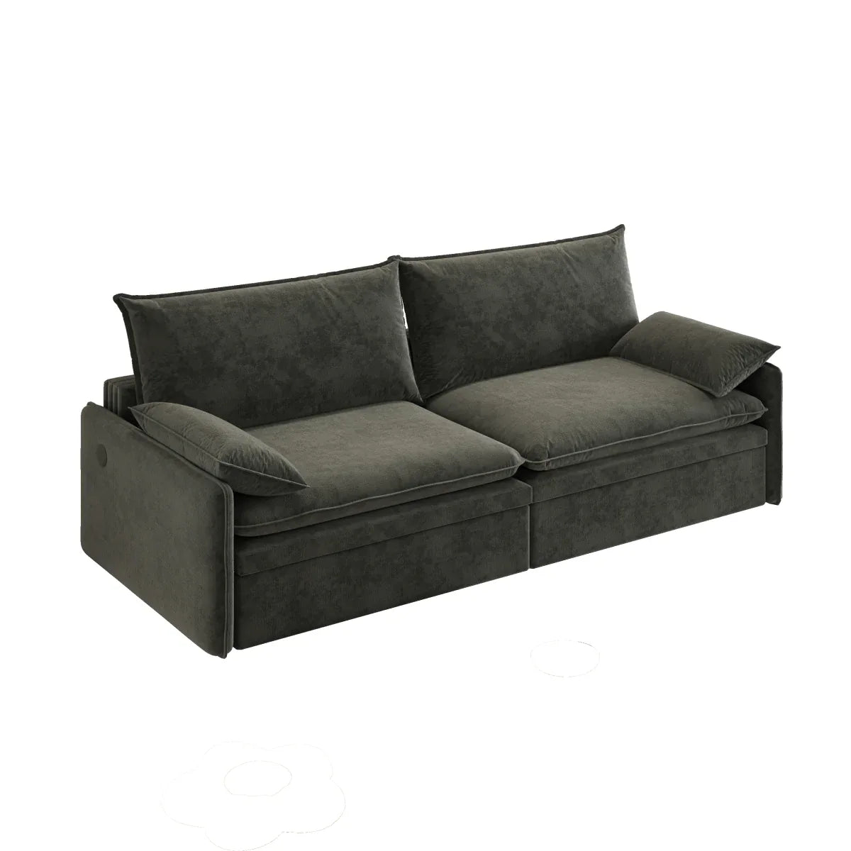 4-Seat Convertible Sleeper Sofa Bed With Storage USB Port - Omega Lifestyles