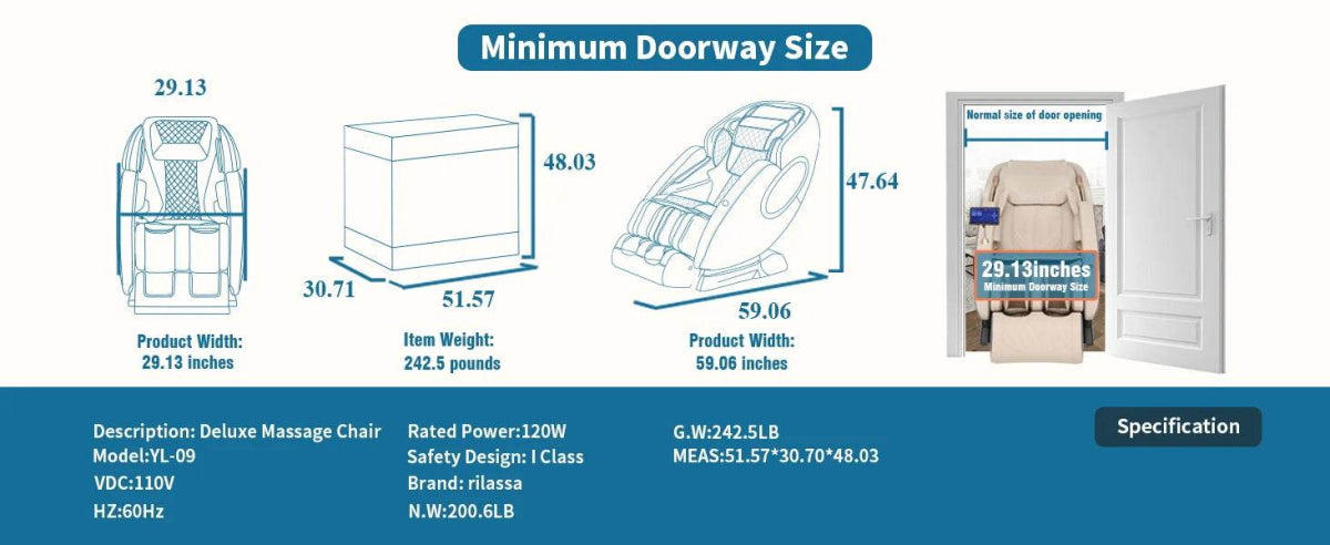 4D Zero Gravity SL-Track Full Body Shiatsu Massage Chair - Omega Lifestyles