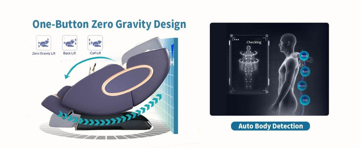 4D Zero Gravity SL-Track Full Body Shiatsu Massage Chair - Omega Lifestyles