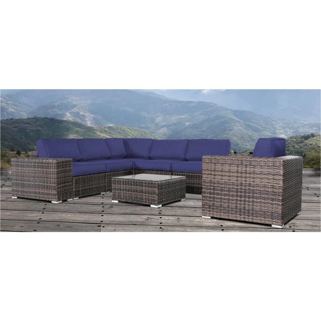 5-Person Outdoor Sectional Sofa Set With Wicker Frame - Omega Lifestyles