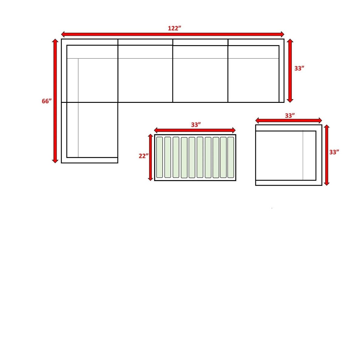5 - Piece All - Weather Wicker Sectional Seating Group With Cushions - Driftwood - Omega Lifestyles