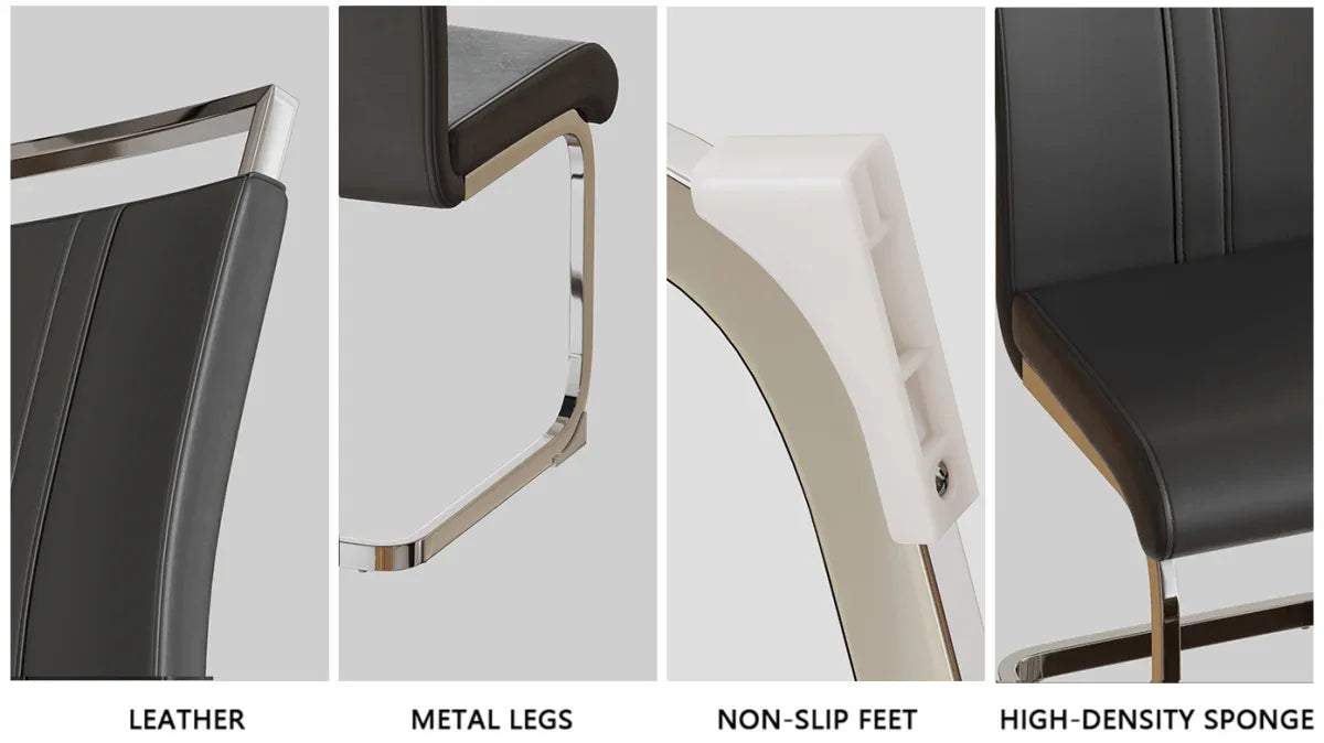 51-Inch Tempered Glass Dining Table Set With Chairs - Omega Lifestyles