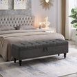 59-Inch Upholstered Storage Bed Bench With Ottoman - Sleep Galleria