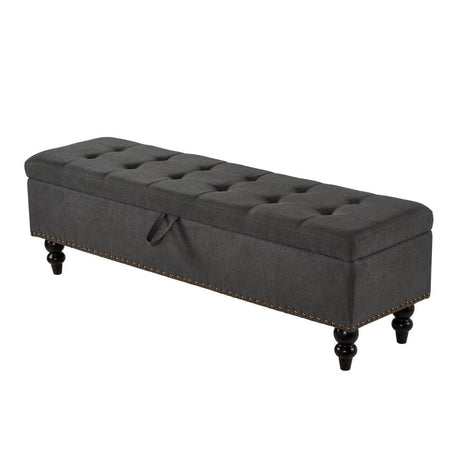 59-Inch Upholstered Storage Bed Bench With Ottoman - Sleep Galleria