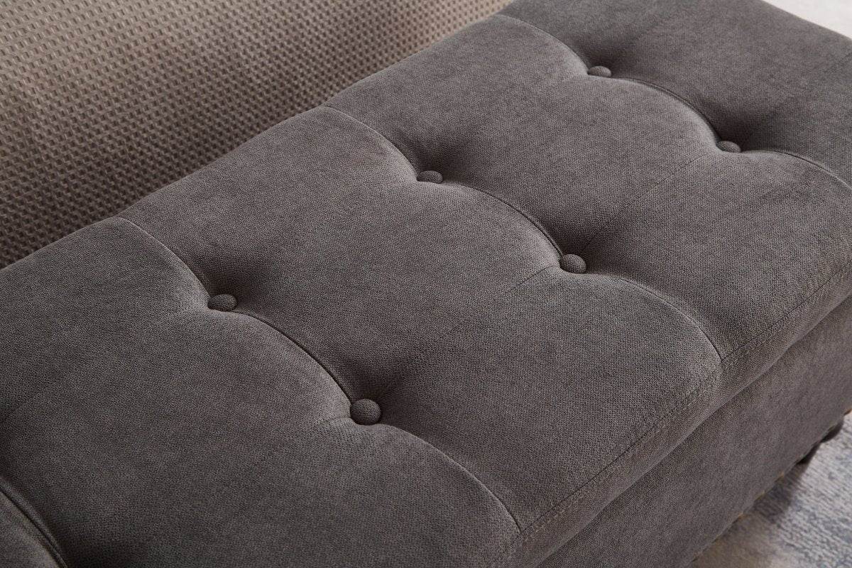 59-Inch Upholstered Storage Bed Bench With Ottoman - Sleep Galleria