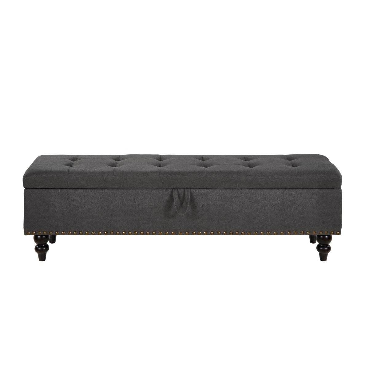 59-Inch Upholstered Storage Bed Bench With Ottoman - Sleep Galleria