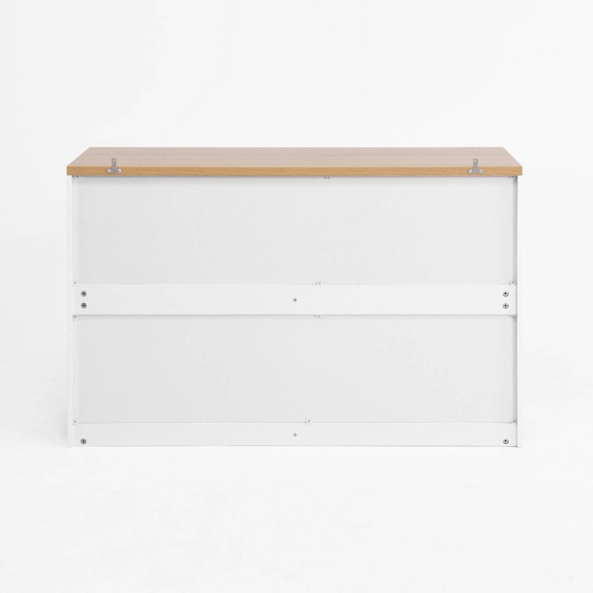 6-Drawer White Particle Board Storage Dresser Cabinet - Sleep Galleria