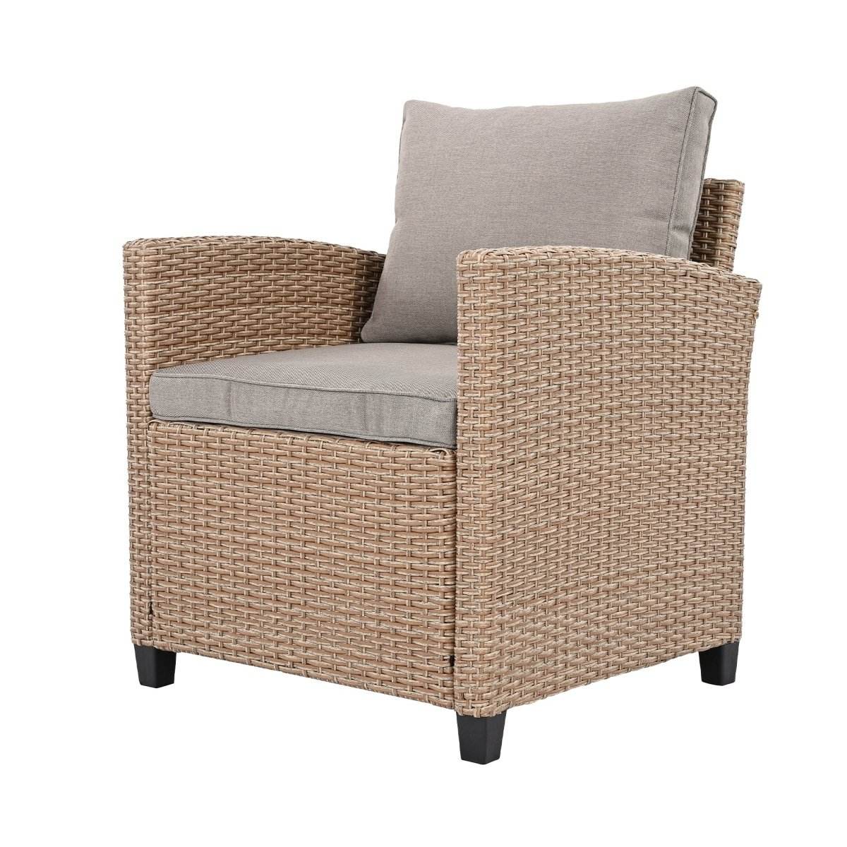 6-Piece Outdoor PE Rattan Patio Furniture Set With Cushions - Omega Lifestyles