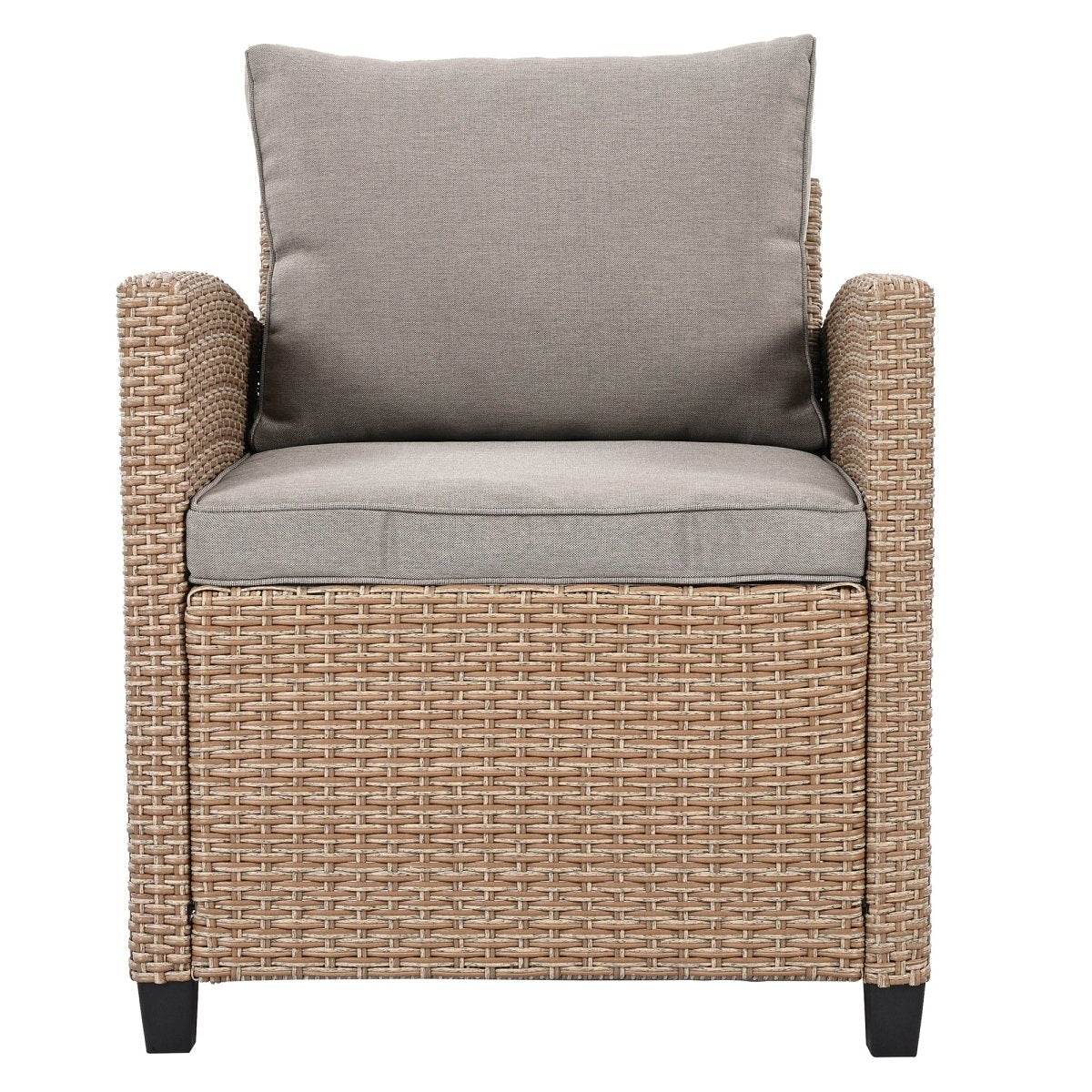 6-Piece Outdoor PE Rattan Patio Furniture Set With Cushions - Omega Lifestyles