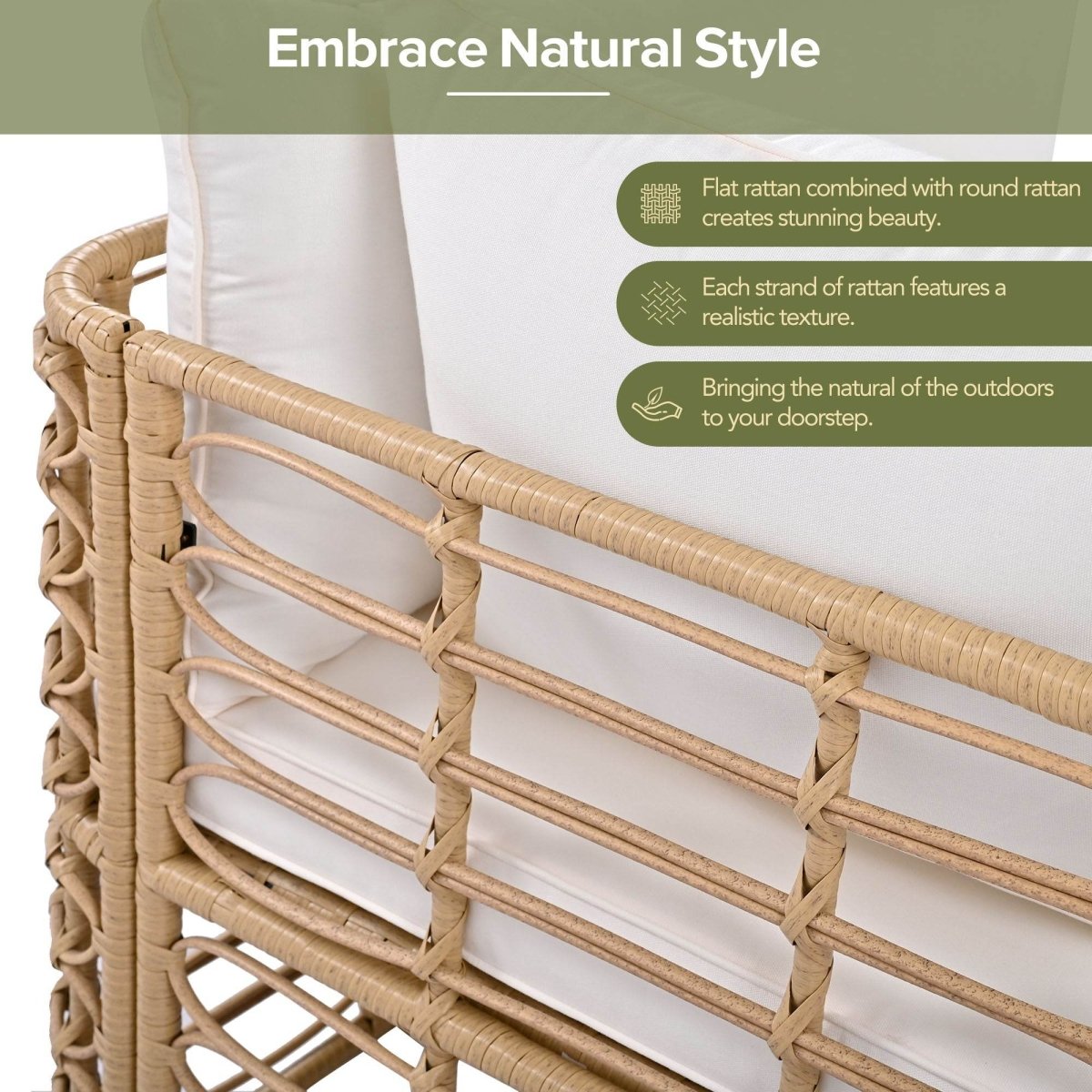 7-Piece All-Weather Wicker Outdoor Patio Sofa Set - Sleep Galleria