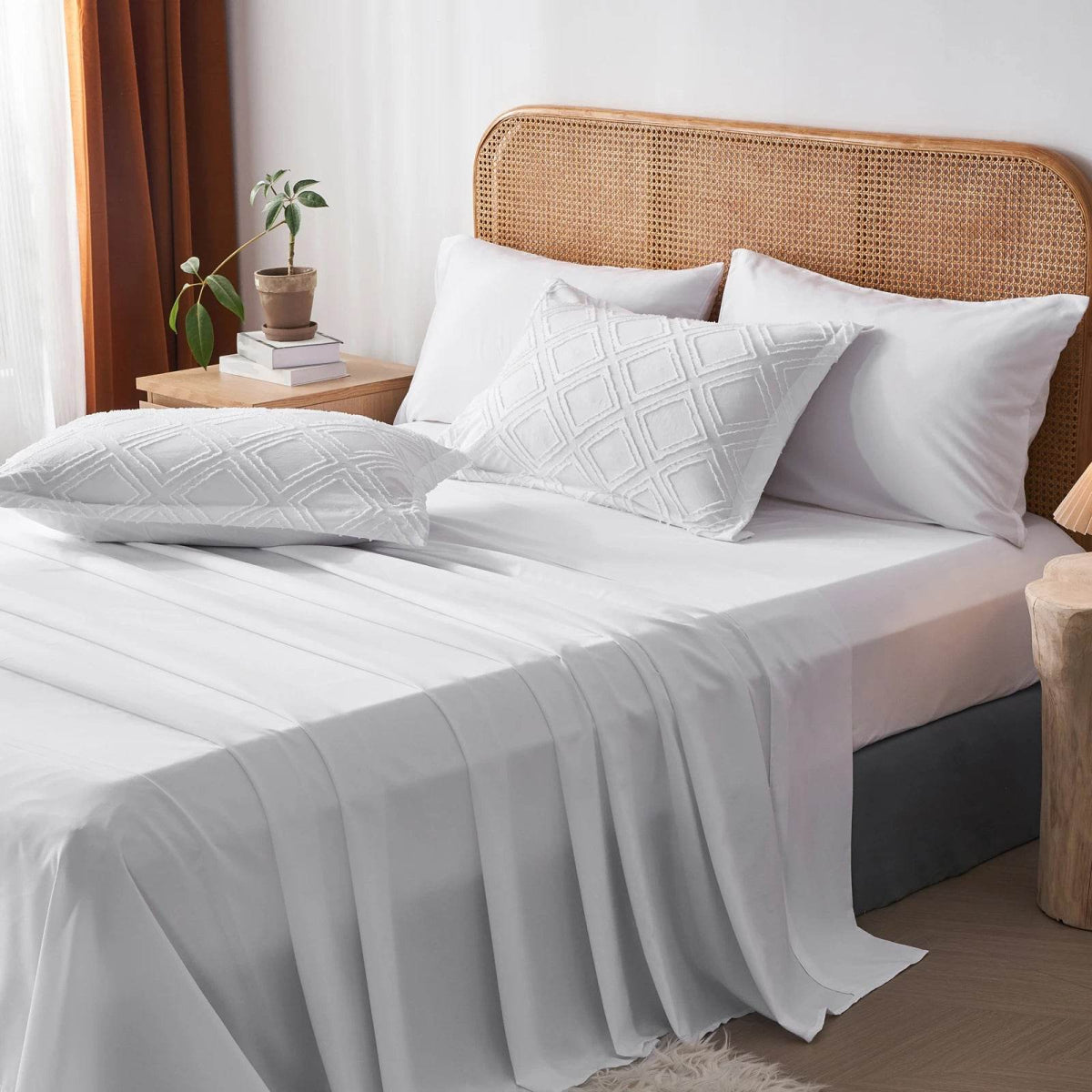 7-Piece Extra Soft Microfiber Diamond Tufted Comforter Set - Sleep Galleria