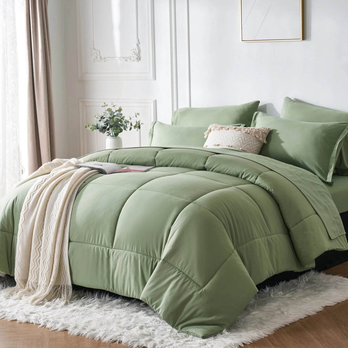 7-Piece Polyester Bed In A Bag Comforter Set - Sleep Galleria